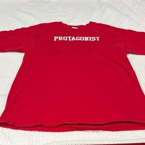 “Protagonist “ Hanes Red Beefy-T Shirt